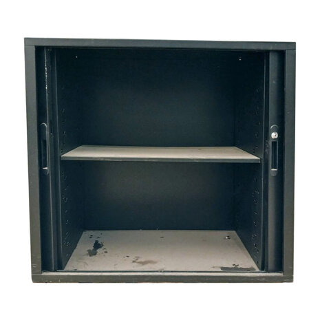 Emtrade Roldeurkast 80x45x74 cm, 1 legbord, Zwart, Gebruikt