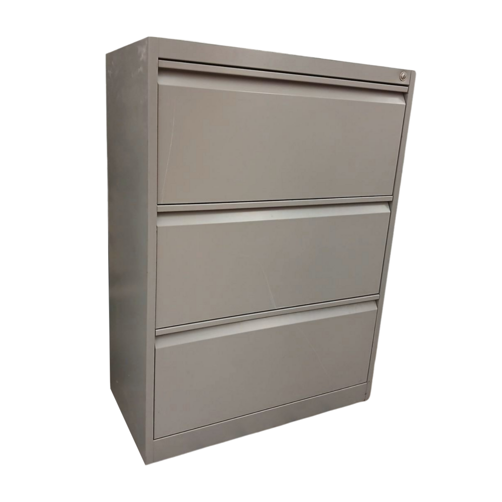 Emtrade Ladekast 80x40x108 cm, 3 lades, Grijs, Gebruikt