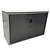Emtrade Roldeurkast Laag 1 Legbord Grijs/Zwart/Houtkleur 120x47x74,5 cm, Gebruikt