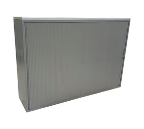Emtrade Roldeurkast 4 Legborden Grijs 160x40x110,5 cm Gebruikt