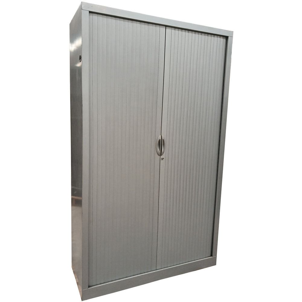 Emtrade Roldeurkast Grijs 5 Legborden 120x43x198 Gebruikt