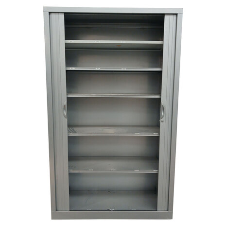 Emtrade Roldeurkast Grijs 5 Legborden 120x43x198cm Gebruikt