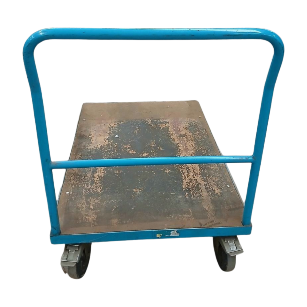 Transportwagen 80x125x110, blauw, gebruikt