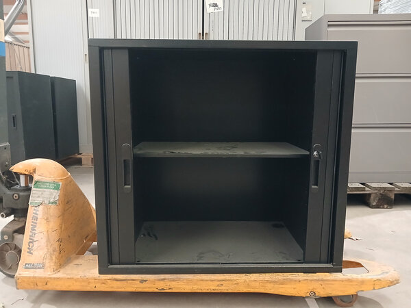 Emtrade Roldeurkast Laag 80x45,5x75 cm, Zwart, Gebruikt