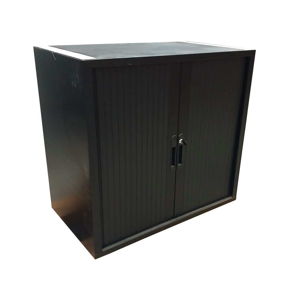 Emtrade Roldeurkast Laag 80x45,5x75 cm, Zwart, Gebruikt