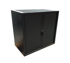 Emtrade Roldeurkast Laag 80x45,5x75 cm, Zwart, Gebruikt