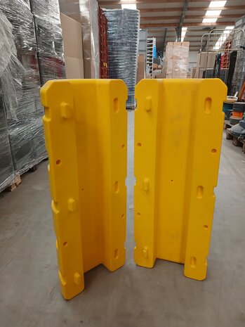 Kolombeschermer Geel, 350 mm diameter, 900 mm hoogte, LDPE, met klittenband, gebruikt