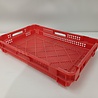 Emtrade Krat geperforeerd 590x390x90 mm, rood, PE-HD, gebruikt
