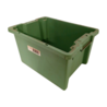 Schoeller Allibert Nestbare Stapelbak, 400x300x220 mm, euronorm, groen pp, gebruikt