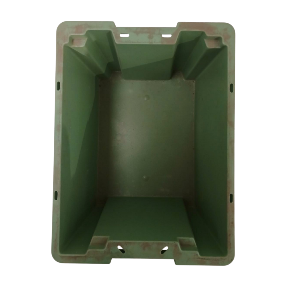 Schoeller Allibert Nestbare Stapelbak, 400x300x220 mm, euronorm, groen pp, gebruikt