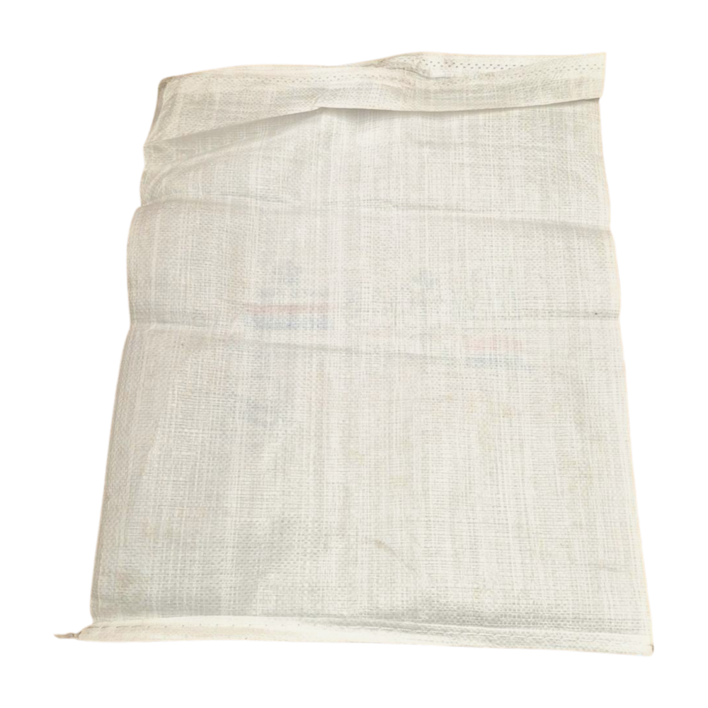 Zak wit 47x60 cm met opdruk, gebruikt Zak wit 47x60 cm met opdruk, gebruikt