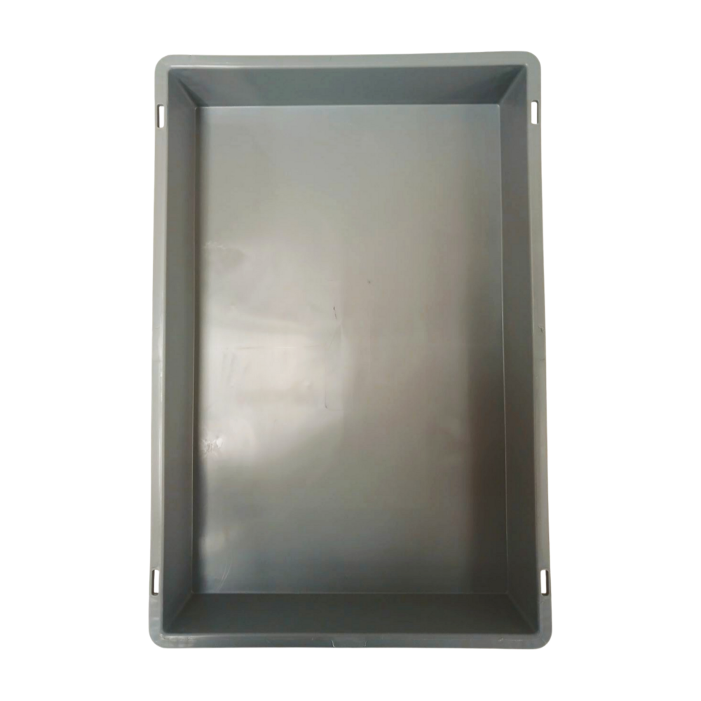 Emtrade (Nieuw) Stapelbak, 600x400x75 mm, euronorm, grijs kunststof, nieuw