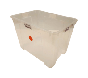 IKEA Nestbare Stapelbak, 390x280x280 mm, transparant pp, gebruikt