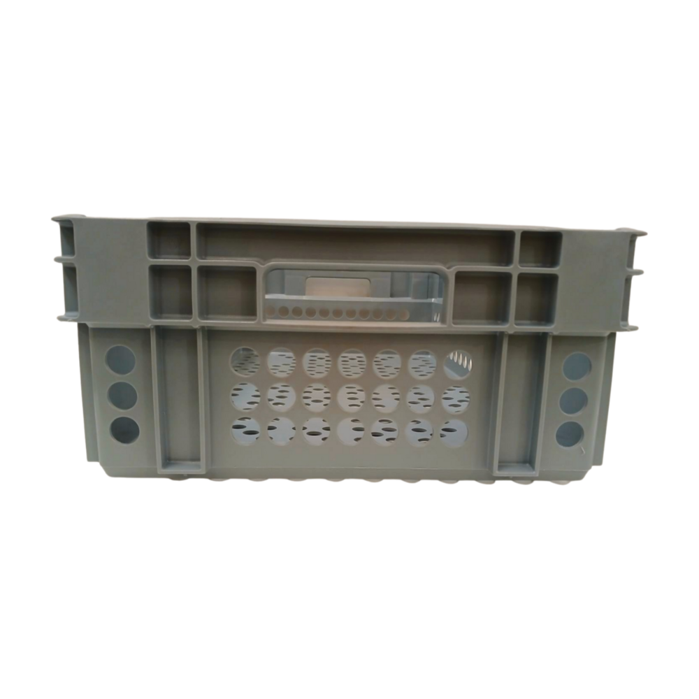 Embox Nestbare Stapelkrat, 600x400x180 mm, euronorm, grijs hdpe, nieuw