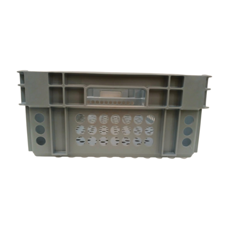 Embox Nestbare Stapelkrat, 600x400x180 mm, euronorm, grijs hdpe, nieuw