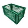 Emtrade Stapelkrat 600x400x320mm, Geperforeerd, Groen PP-05,  Gebruikt