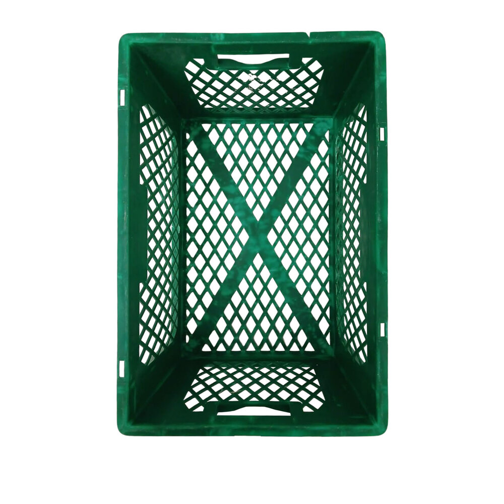 Emtrade Stapelkrat 600x400x320mm, Geperforeerd, Groen PP-05,  Gebruikt