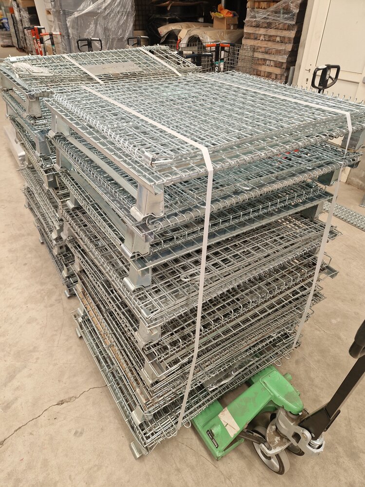 Inklapbare gitterbox 90x105cm, stevig staal, gebruikt