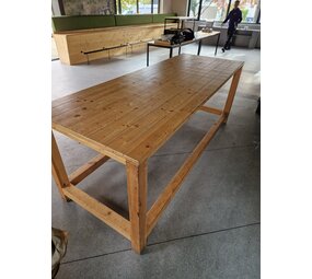 Eettafel boerentafel abdijtafel landelijke tafel 240x90 cm, massief hout, gebruikt