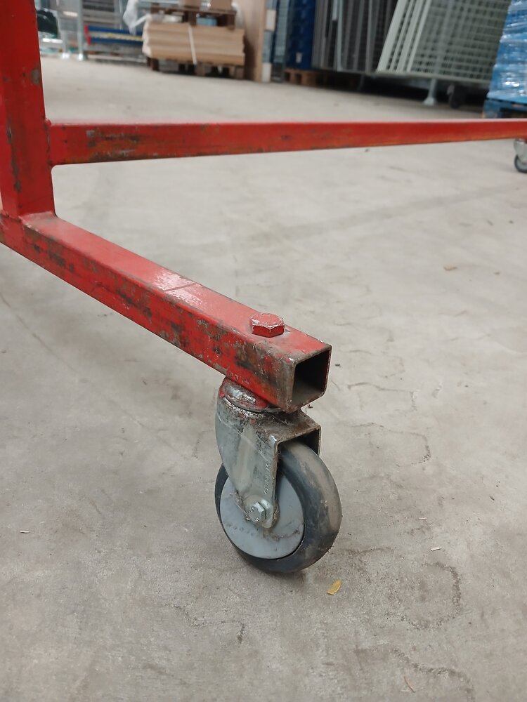 Emtrade Verrijdbaar Kledingrek Confectierek Rood, 169,5x170x60 cm, Gebruikt