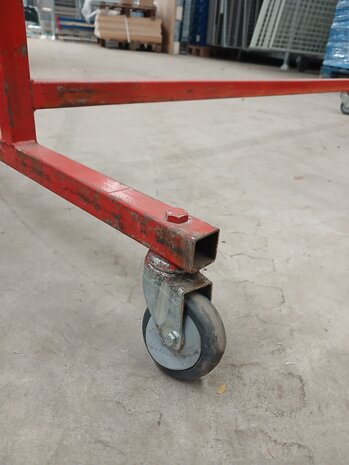 Emtrade Verrijdbaar Kledingrek Confectierek Rood, 169,5x170x60 cm, Gebruikt