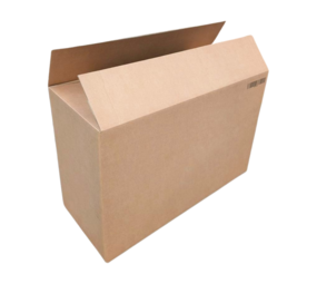 Verzenddoos Karton 920 x 380 x 610 mm, Dubbelgolf, Blanco, Nieuw