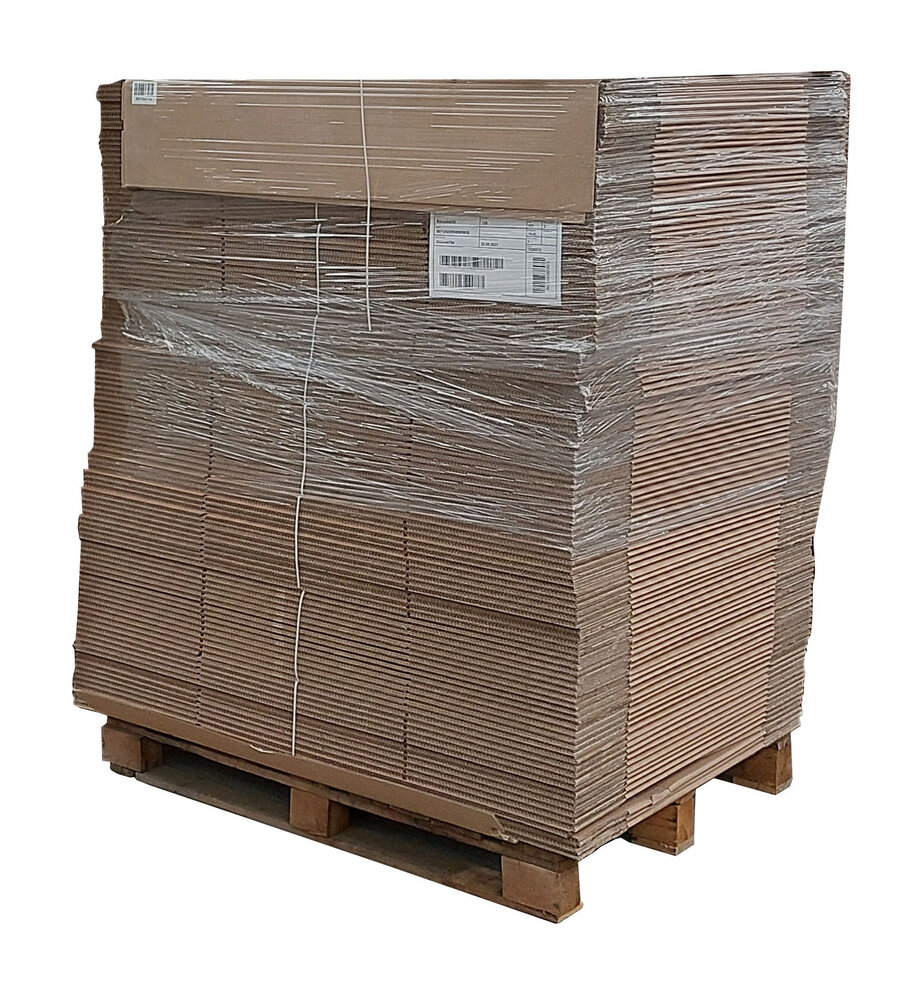 Verzenddoos Karton 920 x 380 x 610 mm, Dubbelgolf, Blanco, Nieuw