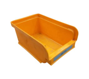 Emtrade Magazijnbak Onderdeelbak 170x105x75 mm, geel, gebruikt