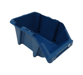 Sembol Plastik Magazijnbak, 148x255x114 mm, levensmiddelgeschikt, blauw kunststof, nieuw