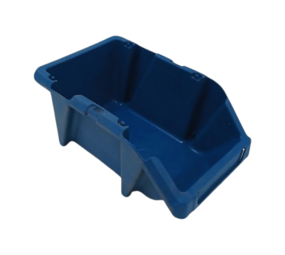 Sembol Plastik Magazijnbak, 100x163x72 mm, levensmiddelgeschikt, blauw kunststof, nieuw