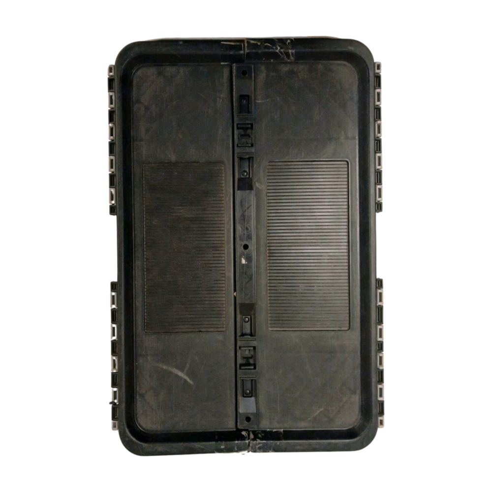 Curtec Distributiebak 600x400x275 mm 45L Nestbaar Stapelbaar Grijs/Zwart, gebruikt