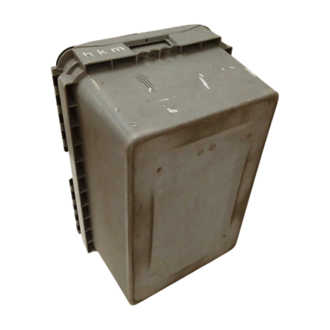 Curtec Distributiebak, 600x400x275 mm, grijs, zwart kunststof, gebruikt