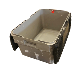 Curtec Distributiebak 45L, 600x400x275 mm, grijs/zwart, gebruikt Curtec Distributiebak 45L, 600x400x275 mm, grijs/zwart, gebruikt