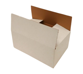 Emtrade (Nieuw) Vouwdoos 362x242x155 mm enkelgolf karton wit bruin nieuw