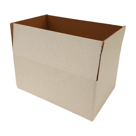 Emtrade (Nieuw) Vouwdoos 362x242x155 mm enkelgolf karton wit bruin nieuw