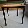 Emtrade Tafel 80x80 cm, Houten Blad, Metaal Onderstel, gebruikt