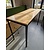 Hoge Tafel 80x200 cm, Houten Blad, Metaal Onderstel , gebruikt Hoge Tafel 80x200 cm, Houten Blad, Metaal Onderstel , gebruikt