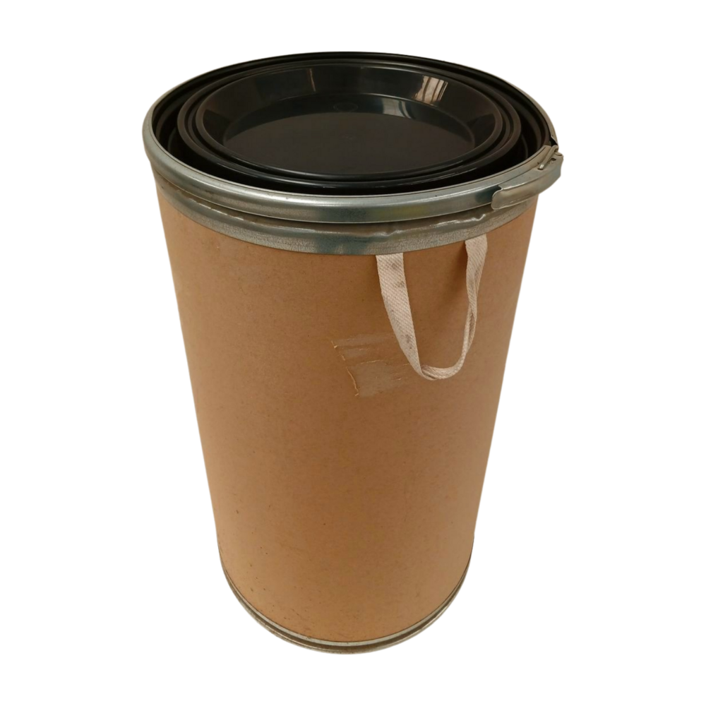 Abzac Kartonnen Opslagton 60L met Deksel en Klemsluiting – 635mm Hoog, 365mm Diameter, Lichtgewicht, gebruikt