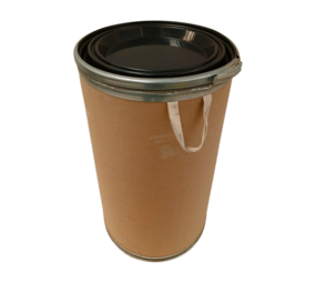 Abzac Kartonnen Opslagton 60L met Deksel en Klemsluiting – 635mm Hoog, 365mm Diameter, Lichtgewicht, gebruikt