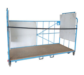 Cordes Meubeltransportwagen 2500x1150x1800mm Corletten L-frame nestbaar en stapelbaar, met rem, blauw, gebruikt