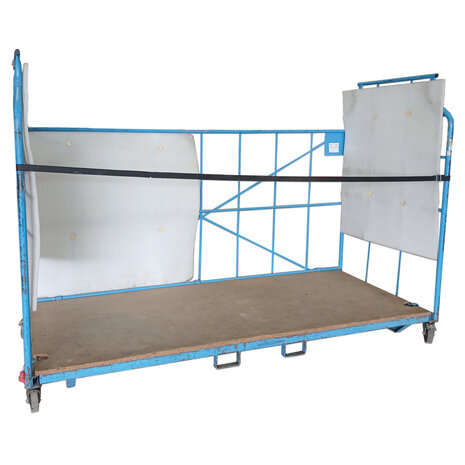 Cordes Meubeltransportwagen 2500x1150x1800mm Corletten L-frame nestbaar en stapelbaar, met rem, blauw, gebruikt Cordes Meubeltransportwagen 2500x1150x1800mm Corletten L-frame nestbaar en stapelbaar, met rem, blauw, gebruikt