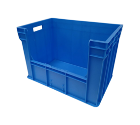 Emtrade Magazijnbak, 600x400x415 mm, euronorm, blauw pp, gebruikt Emtrade Magazijnbak, 600x400x415 mm, euronorm, blauw pp, gebruikt