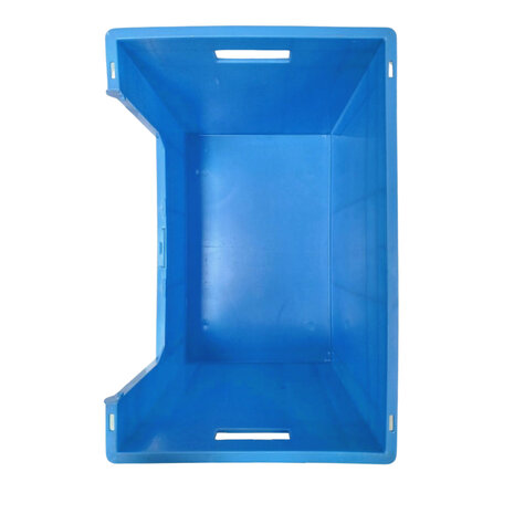 Emtrade Magazijnbak met grijpopening blauw 600x400x415 mm, PP05, gebruikt