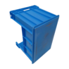 Emtrade Magazijnbak met grijpopening blauw 600x400x415 mm, PP05, gebruikt