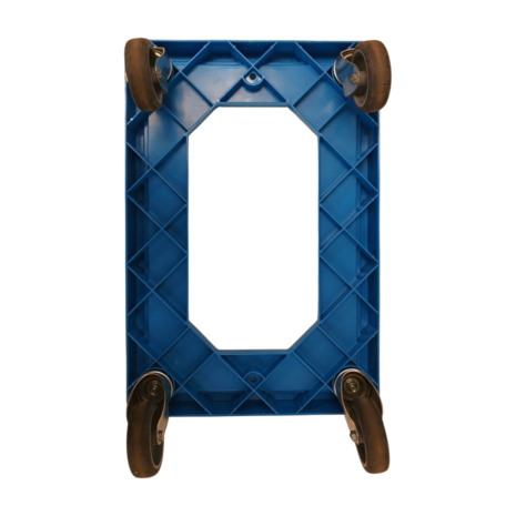 Boxplus Kunststof Dolly 620x420x190, Blauw, 4 Zwenkwielen, Met opstaande Rand, Gebruikt Boxplus Kunststof Dolly 620x420x190, Blauw, 4 Zwenkwielen, Met opstaande Rand, Gebruikt