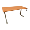 Emtrade Zitbureau 160x80 cm, handmatig met zwengel verstelbaar van 61 tot 85 cm, gebruikt