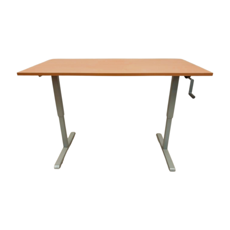 Emtrade Zit Sta Bureau 160x80 cm, handmatig met zwengel verstelbaar van 64 tot 108 cm, Gebruikt