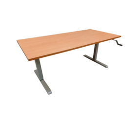 Emtrade Zit Sta Bureau 160x80 cm, handmatig met zwengel verstelbaar van 64 tot 108 cm, Gebruikt