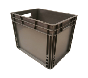 Emtrade Kunststof Bak Euronorm, 400x300x320mm grijs, Nieuw