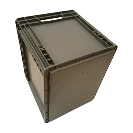 Emtrade (Nieuw) Stapelbak, 400x300x320 mm, euronorm, grijs kunststof, nieuw